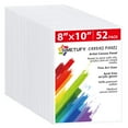 Simetufy Canvas Boards for Painting 52 Pack 8 x 10 Inch Blank Canvas