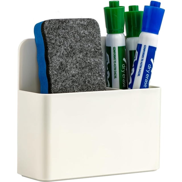Simetufy Magnetic Dry Erase Marker Holder (2-Pack) - Organizer For Whiteboard, Fridge, Locker