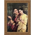 thumbnail image 1 of Simhika and Sairandri 20x24 Gold Ornate Wood Framed Canvas Art by Ravi Varma, Raja, 1 of 2