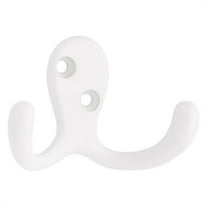 Simhoa Liberty Double Robe Hook, White, 1.06 oz