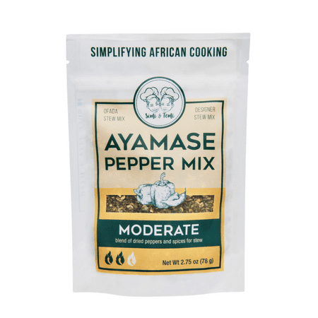 Simi & Temi Ayamase Pepper Mix Seasoning| Nigerian Seasoning| No Preservatives| Dried Peppers| 2.75 oz | Moderate