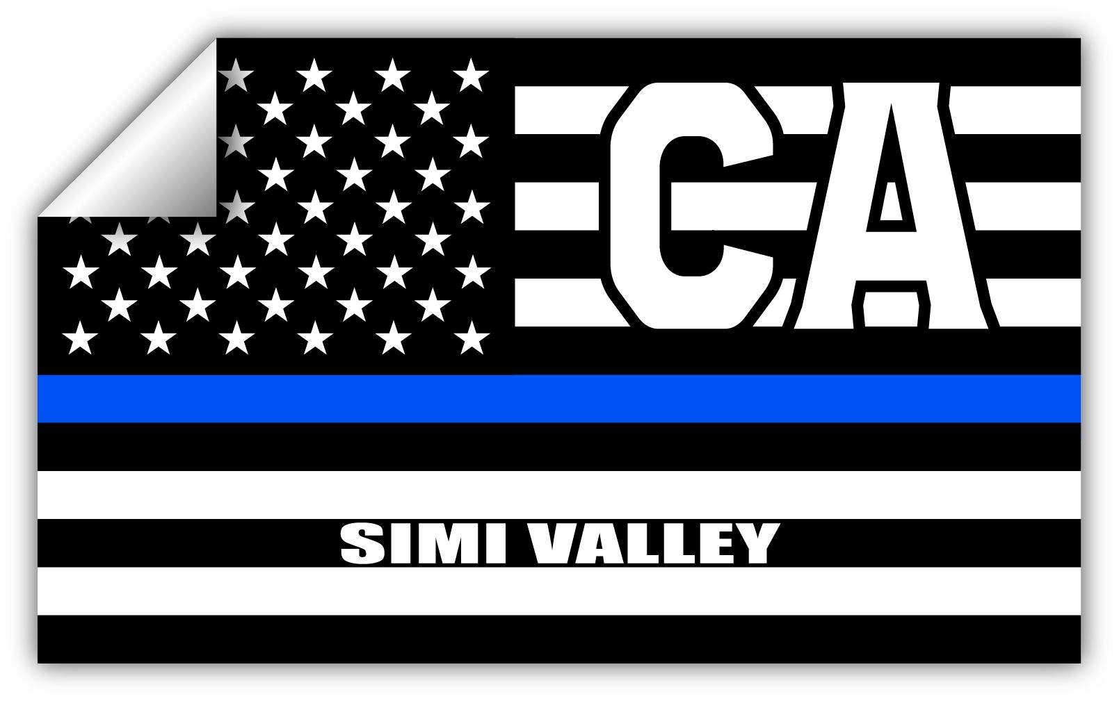 Simi Valley CA California Ventura County Thin Blue Line Stealthy USA ...