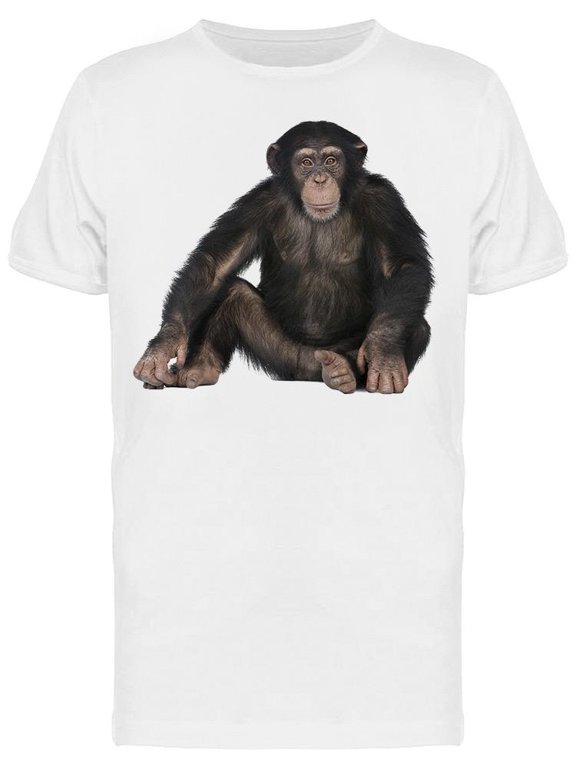 Simia Troglodytes Posing T-Shirt Men -Image by Shutterstock, Male Large
