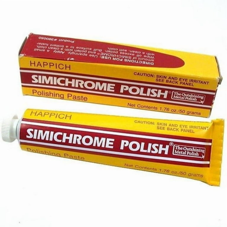 Simichrome All Metal Polish Cream, 1.76 oz Tube, Aluminum, Silver