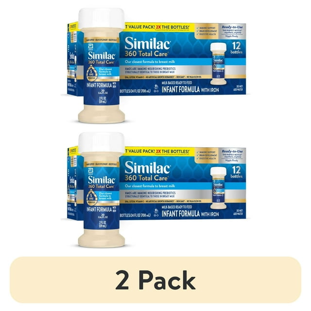 (2 pack) Similac 360 Total Care ReadytoFeed Baby Formula, 2floz
