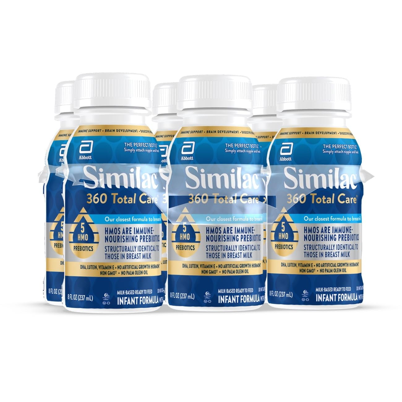 Similac 360 Total Care Ready to Feed Infant Formula 8 fl oz Bottle Pack of 6