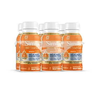 Similac 360 Total Care Sensitive Ready-to-Feed Baby Formula, 8-fl-oz Bottle, Pack of 6