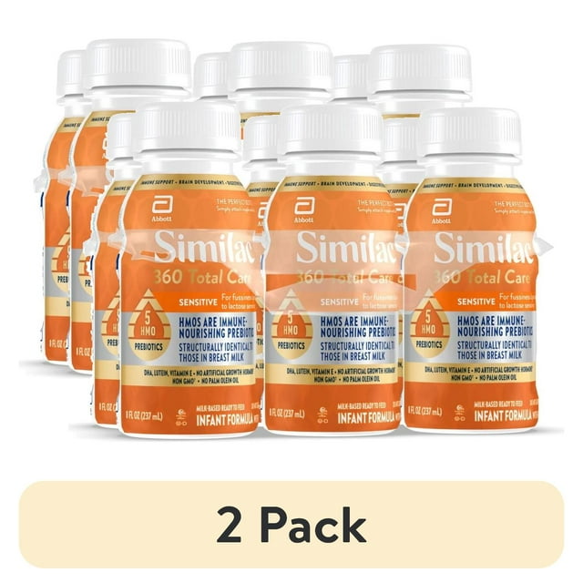 (2 pack) Similac 360 Total Care Sensitive ReadytoFeed Baby Formula, 8