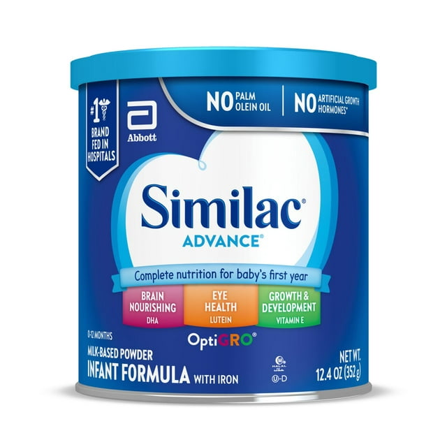 Similac Advance* Powder Baby Formula with Iron, DHA, Lutein, 12.4-oz Can
