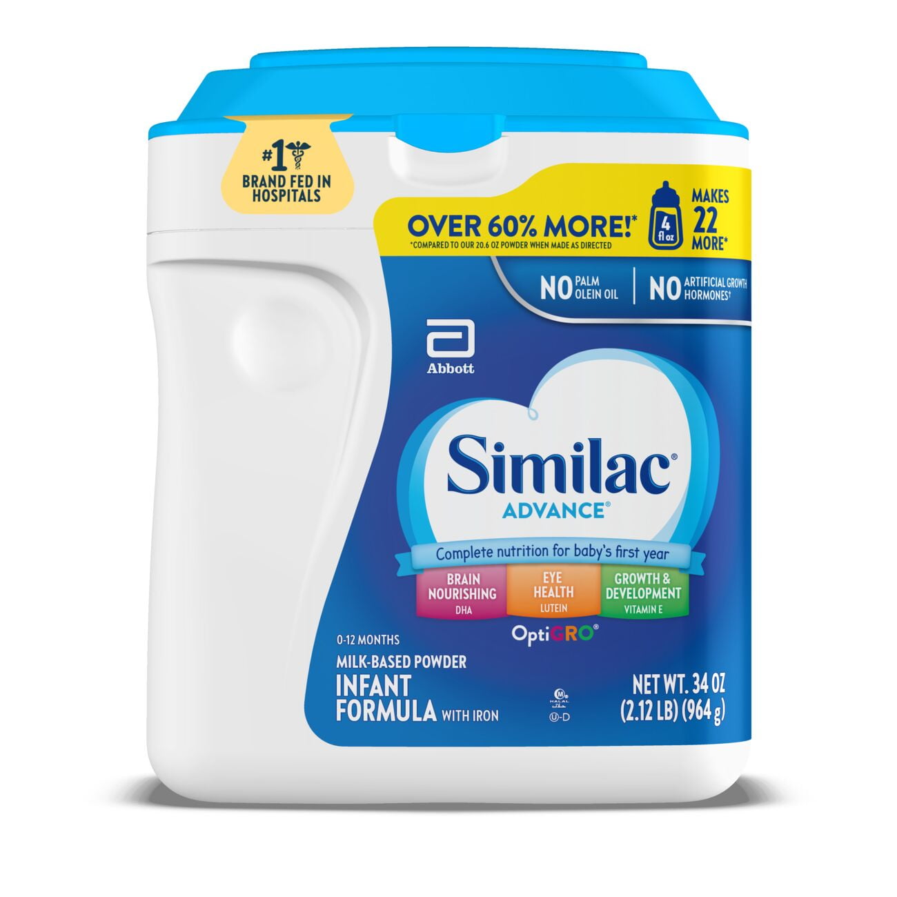 Similac Advance Baby Formula 34 oz Tub