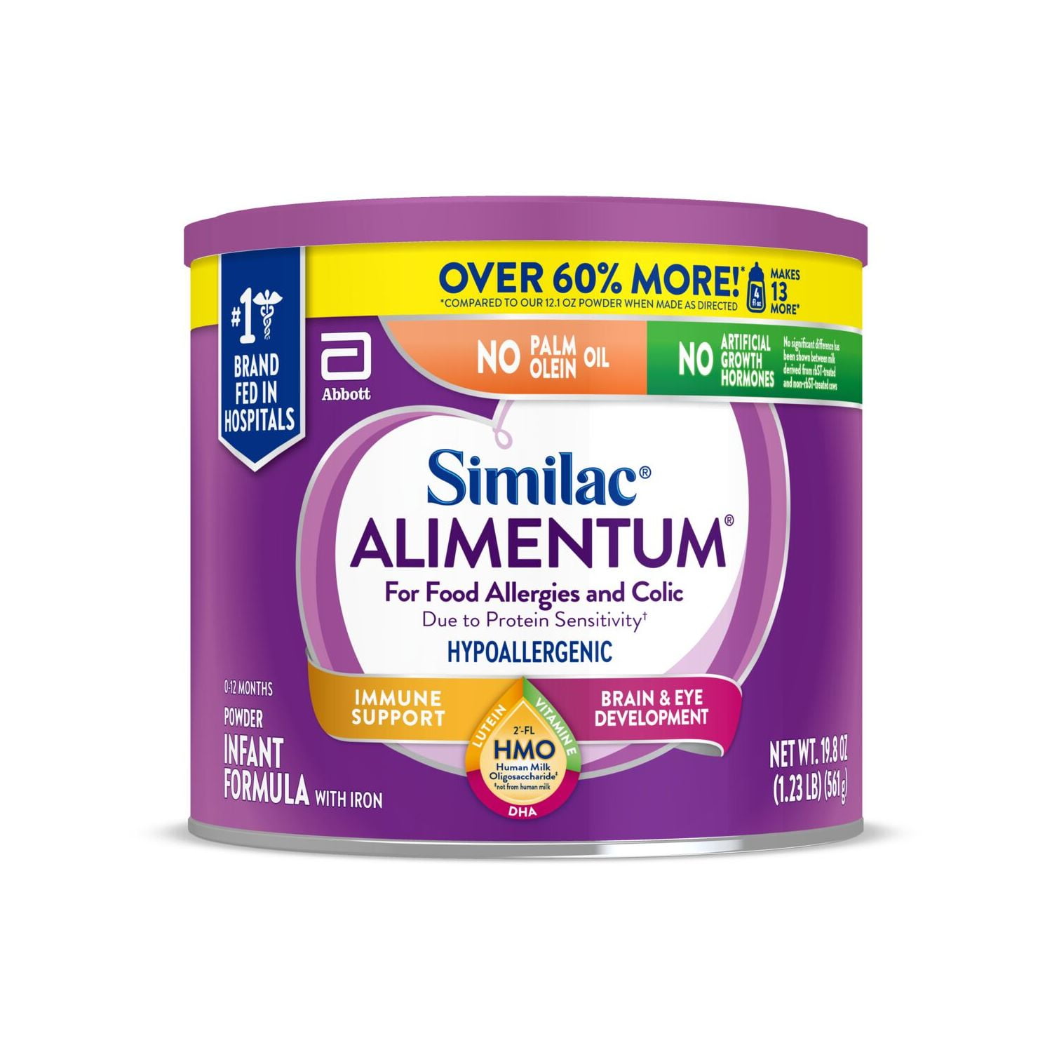 Similac Alimentum With 2'-FL HMO, Baby Formula Powder, 19.8-oz Value Can