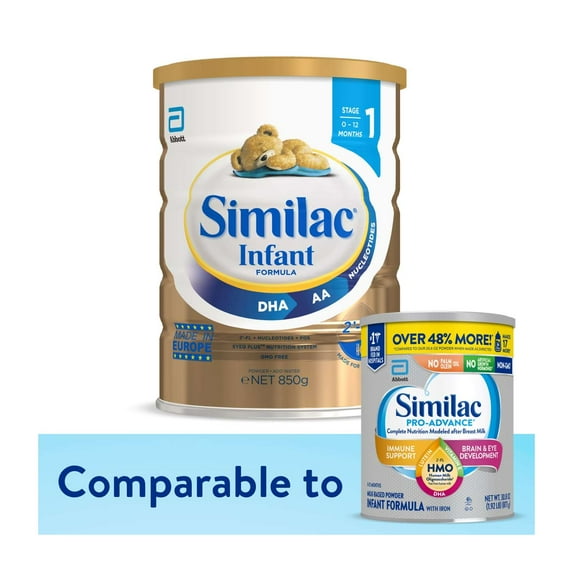 Similac Baby Formula Powder, Imported, with 2’-FL HMO, 850 g (29.9 oz) Can