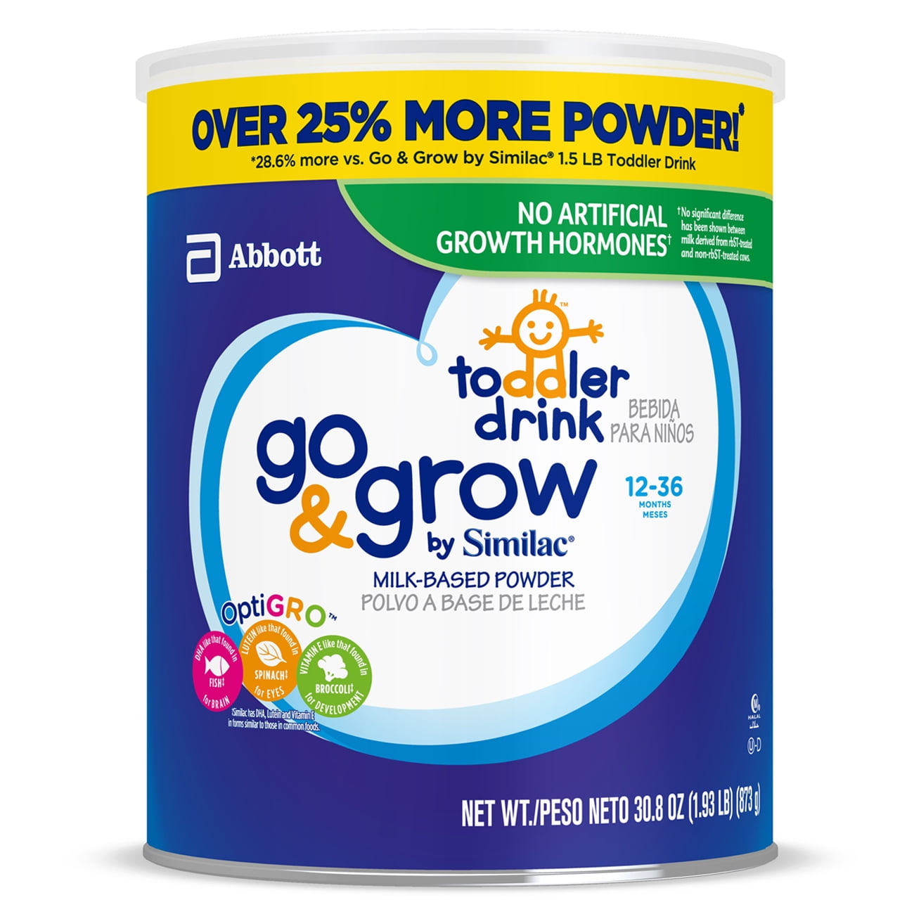 Boisson pour tout-petits Similac Go & Grow Étape 3 avec 2'-FL. 2'-FL :  Innovation pour le soutien immunitaire, poudre, 12-36 mois, saveur de lait,  850 grammes 1x850 g 