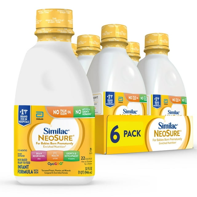 Similac NeoSure Premature PostDischarge ReadytoFeed Baby Formula, 32