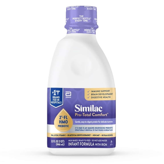 Similac Pro-Total Comfort Ready-to-Feed Baby Formula, 32-fl-oz Bottle