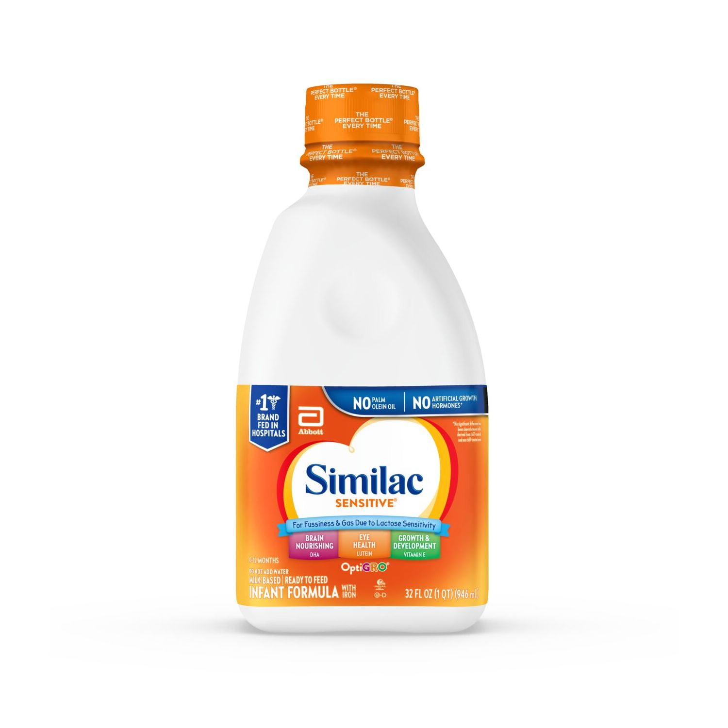 Similac Sensitive Ready-to-Feed Baby Formula, 32-fl-oz Bottle