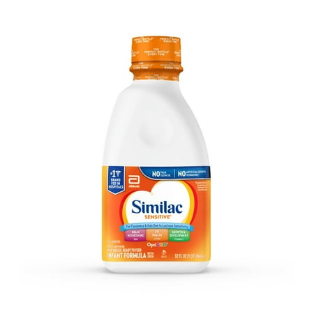 Similac Sensitive Ready-to-Feed Baby Formula, 32-fl-oz Bottle