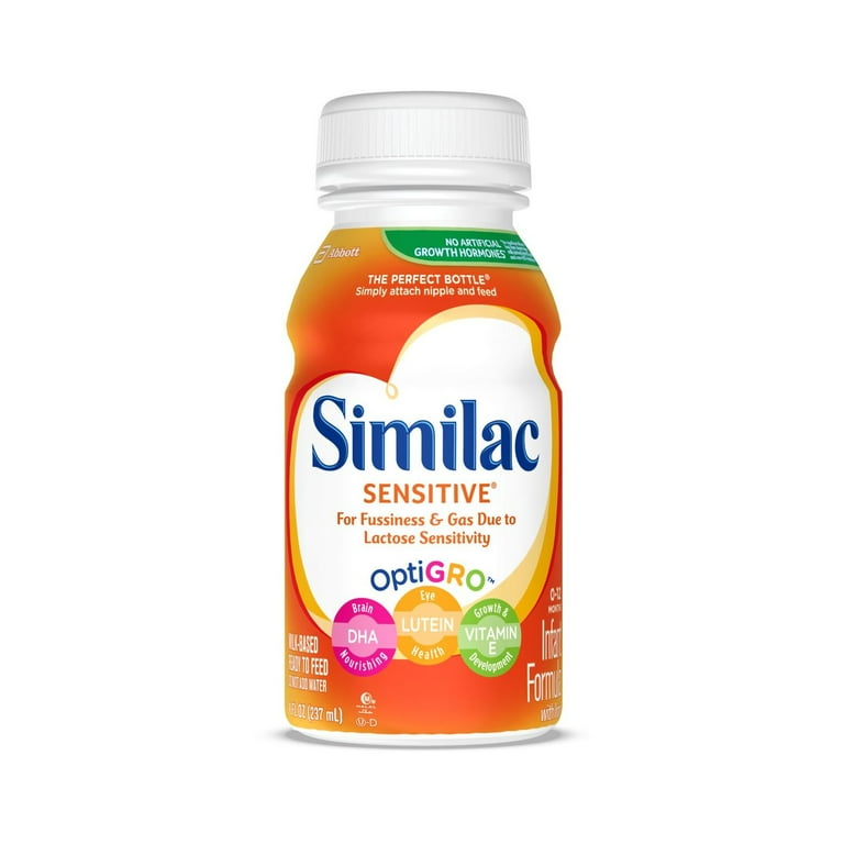 Similac Sensitive Ready-to-Feed Baby Formula, 8-fl-oz Bottle