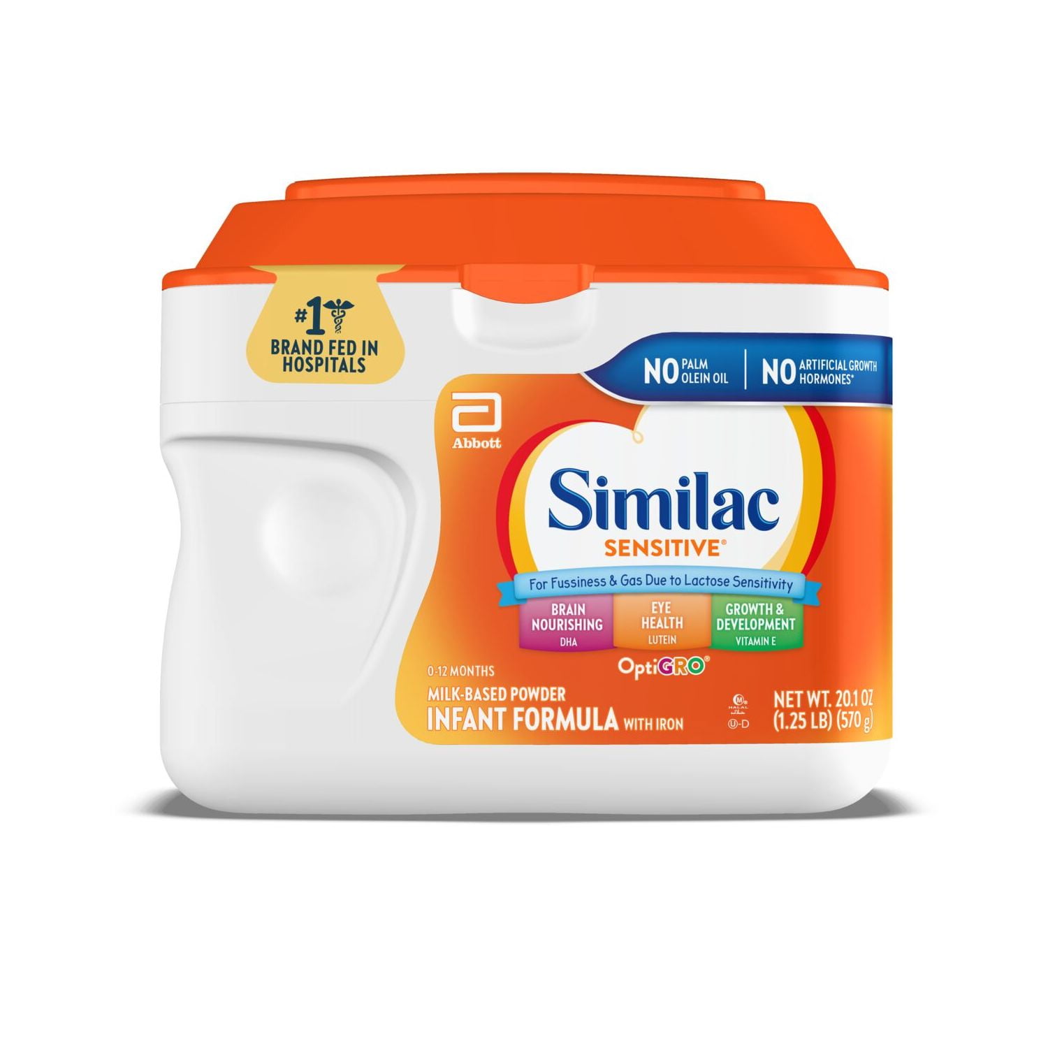 Similac Sensitive Powder Baby Formula, 29.8-oz Can, Pack of