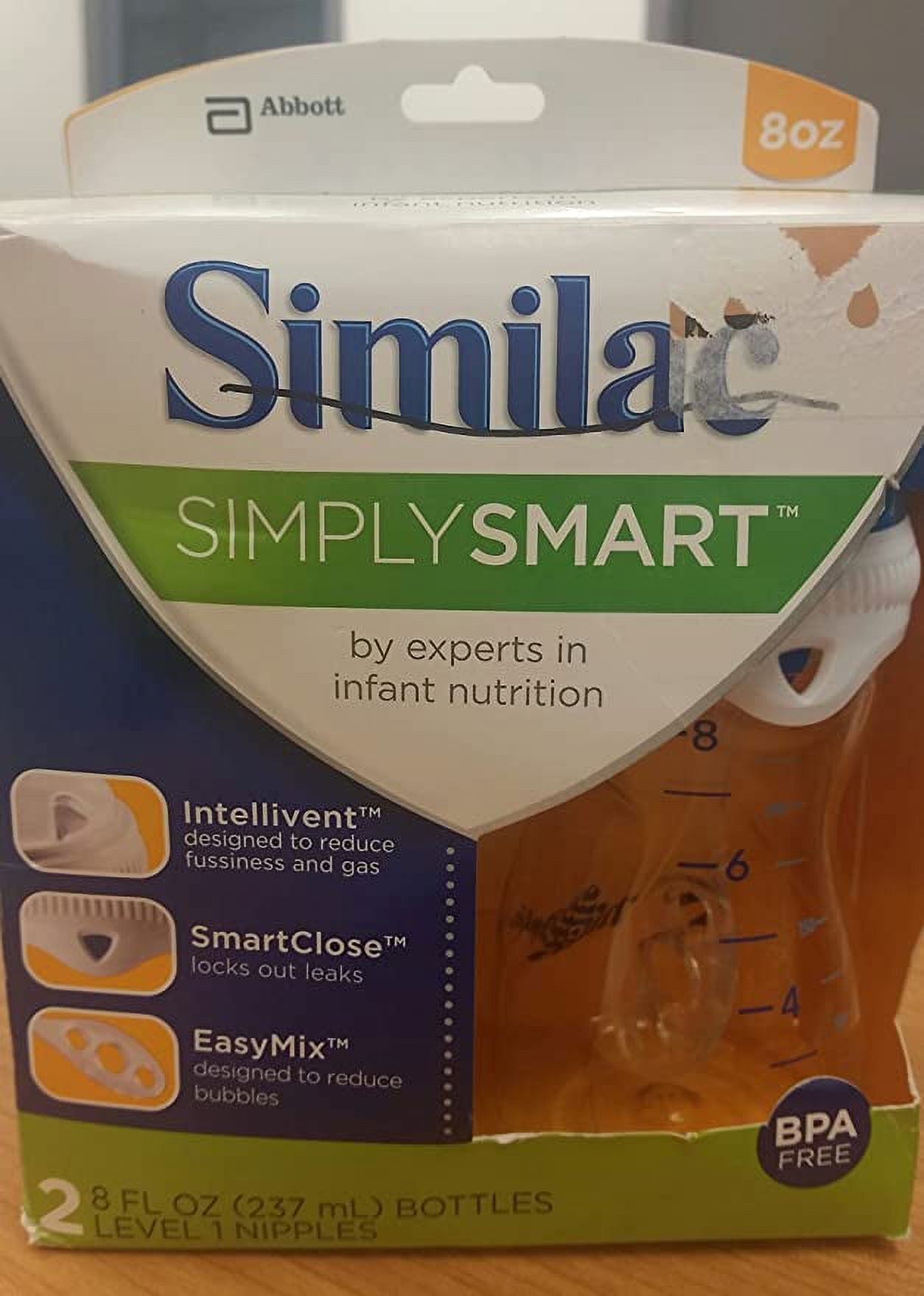 Similac SimplySmart Bottle, 4 Ounce (Discontinued by Manufacturer) - image 1 of 4