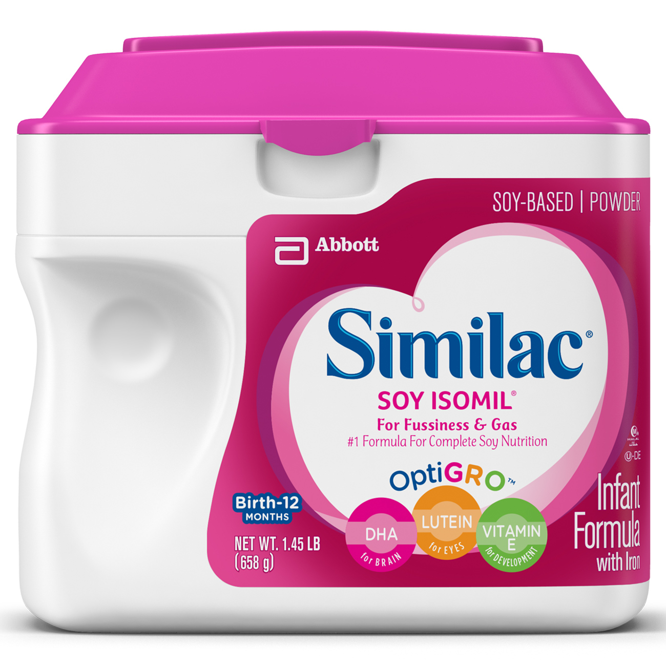 Similac Soy Isomil Powder Infant Formula, 1.45 lb-Tub, Pack of 6 - image 1 of 10