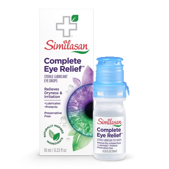 Similasan Complete Eye Relief Drops, Lubricates and Protects, Preservative-Free, 0.33 fl oz