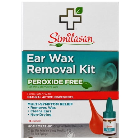 Similasan Ear Wax Removal Kit- Ear Drops, Ear Bulb Syringe 10ML 0.33 Ounce