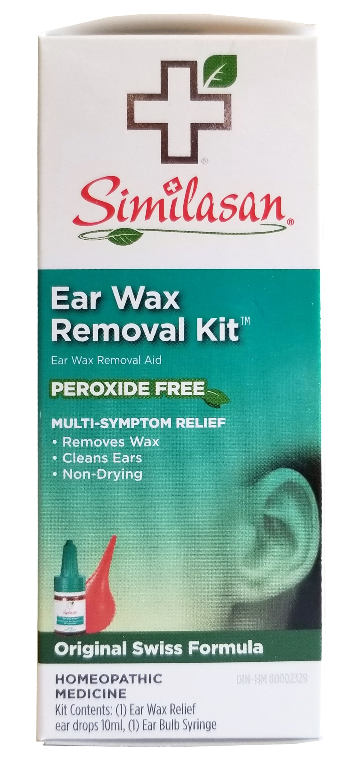 Similasan Ear Wax Removal Kit, Peroxide Free, 10ml Ear Drops & Bulb