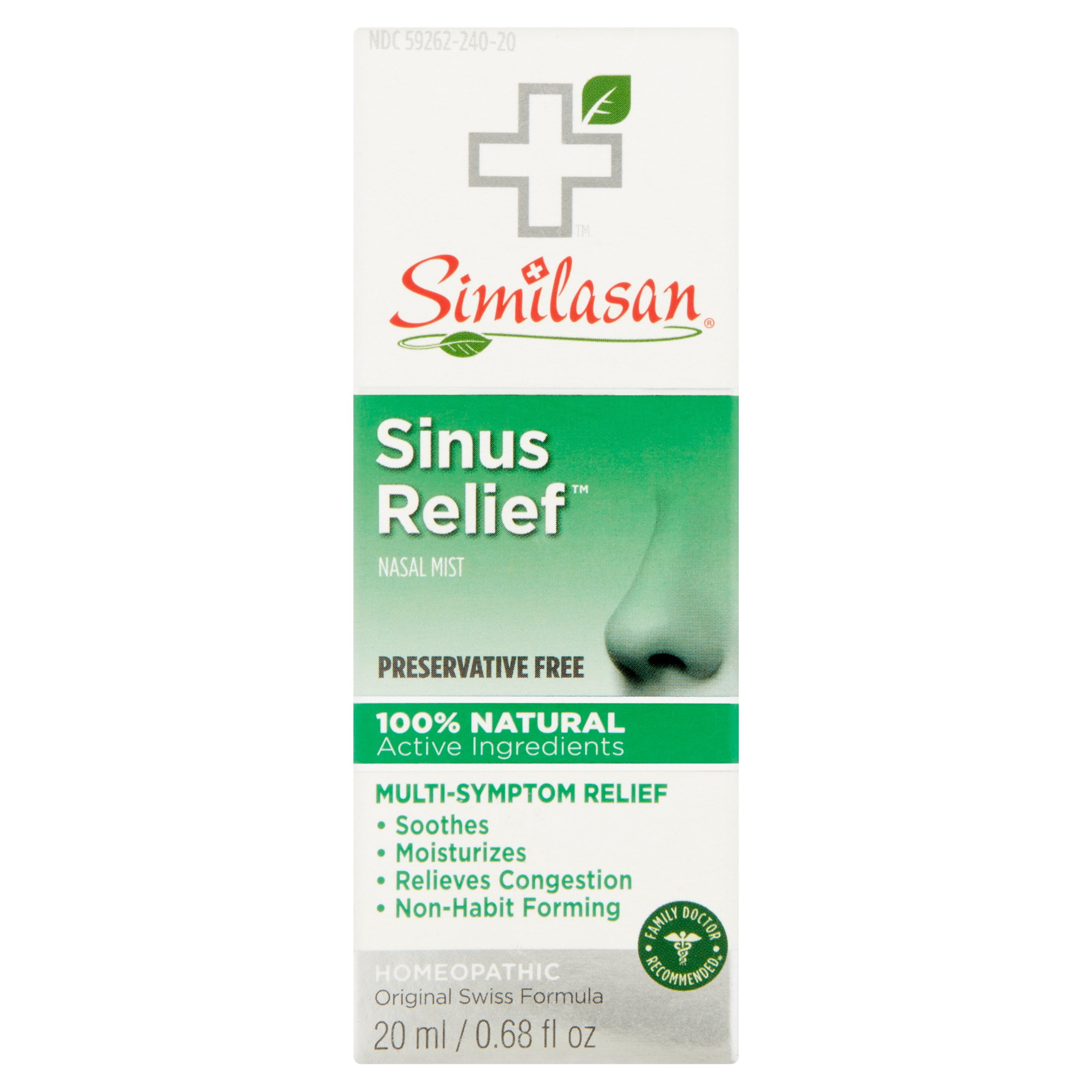 Similasan Sinus Relief Nasal Mist, 0.68 oz