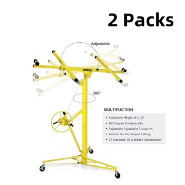 Panel And Plywood Carrier (2 Pack) - Aluminum Alloy Drywall Lifting Tool With Soft-Grip Handles