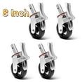 thumbnail image 1 of 8" Scaffolding Caster Wheels Set - 4 Heavy-Duty Casters, 4400 lbs Load, Double Lock System, Perfect for Shelving and Workbenches, 1 of 7