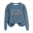 thumbnail image 1 of Simin Sweatshirt for Women, Grandma Sweatshirt for Women Fall Crew Neck Sweatshirts No Hood Happiness Is Being A Grandma, Blue L Women's blended hoodie, 1 of 3