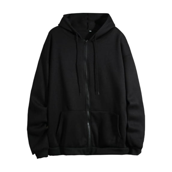 Simin Women's Fashion Hoodies & Sweatshirts, Women Winter Warm Fashion Long Sleeve Loose Solid Color Hooded Zipper Pocket Sweatershirt Coat, Black S Women's acrylic hoodie