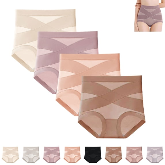 Siminsem 1PC High Waisted Leakproof Shapewear for Women Tummy Control Panties Washable Bladder Leak Protection Briefs Soft Breathable Period Underwear for Postpartum,AC,2XL