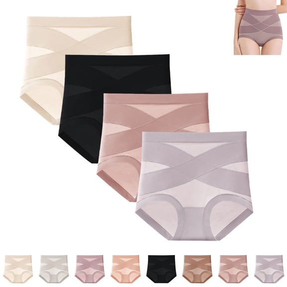 Siminsem 1PC High Waisted Leakproof Shapewear for Women Tummy Control Panties Washable Bladder Leak Protection Briefs Soft Breathable Period Underwear for Postpartum,Z,M