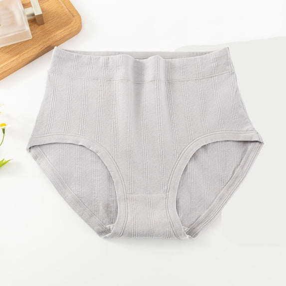 Siminsem 1PC Plus Size Postpartum Underwear Women High Waist Pure Cotton Abdomen Briefs Tummy Control Panties Soft Breathable Full Coverage for C Section Recovery Maternity,Grey,3XL