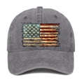 thumbnail image 1 of Siminsem 250 Anniversary Usa Merchandise Tribute Retro Washed Hat for Men Women, Casual Sun Hat, Grey, One Size, Cotton, 1 of 2