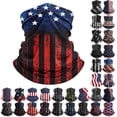 thumbnail image 1 of Siminsem 4th Of July UV Face Shield UPF 50+ Neck Gaiter for Men Women, Cooling Breathable Balaclava Mask for Outdoor Sports Hiking Fishing Cycling, Multipurpose Bandana Scarf, Red, One Size, 1 of 6