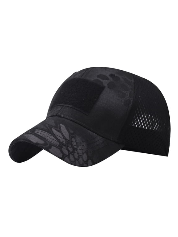 Adult Casual Fashion Camouflage Printed Adjustable Outdoor Sunshade Breathable Hat Under $10 UPF 40+ Lightweight Mesh Back Cap for Men Women Quick Dry Hunting Hiking Fishing Baseball Cap