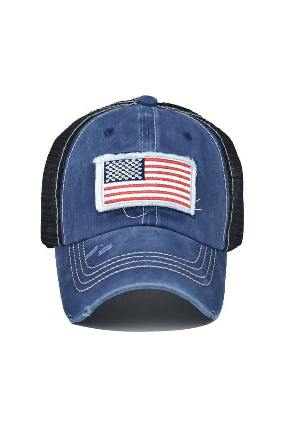 American Flag Hat Baseball Cap for Men Women, Limited Edition, Navy, One Size, Polyester