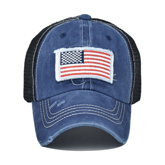 Siminsem American Flag Hat Baseball Cap for Men Women, Limited Edition, Navy, One Size, Polyester