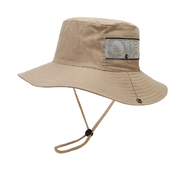 Siminsem Breathable Wide Brim Boonie Hat for Men Women Under $8 Outdoor Mesh Cap with UPF 40+ Quick Dry Ripstop Fabric Adjustable Chin Strap and Crown Cord Foldable Sun Hat for Travel Fishing Hiking