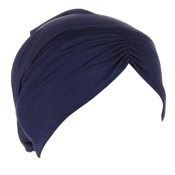Siminsem Cancer Head Hat Cap Ethnic Bohemian Floral Hair Cover Wrap Turban Headwear Under $8 Pleated Turban Cap for Women with Hair Loss Soft Stretchy Chemo Scarf for Sleep Daily
