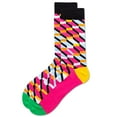 thumbnail image 1 of Siminsem Cool Colorful Fancy Novelty Funny Casual Combed Cotton Crew Socks Under $8 Vibrant Wild Print Unisex for Men Women, 1 of 2