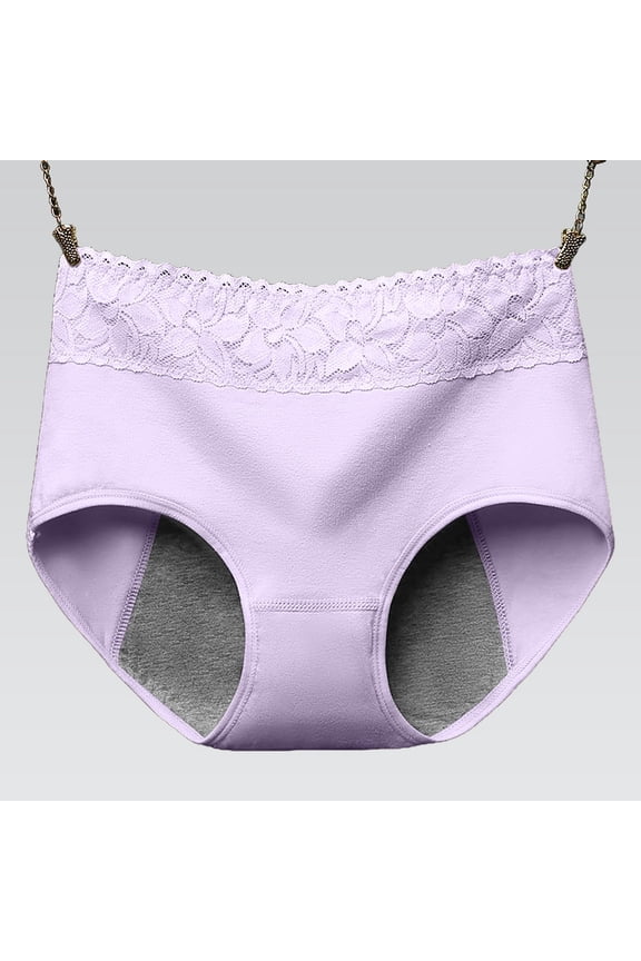 Cotton Women's Bikini Brief Underwear Full Coverage Breathable Panty 1PC Soft Stretch Ladies Underpants for All Day Freshness Gentle Waistband,Light Violet,M
