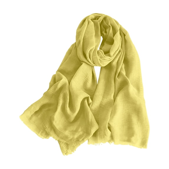 Siminsem Dark Purple Hydrangea Scarf for Women, Soft Boho Fringe Shawl Lightweight Ladies Spring Scarves, Dressy Travel Wrap for Evening Party & Gift, Yellow, One Size