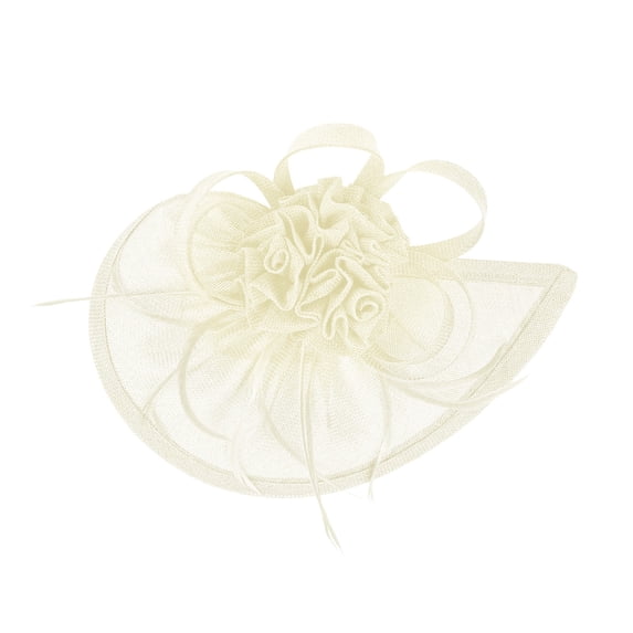 Siminsem Fascinator Hat Flower Mesh Tea Party Hairband for Women Under $10 Vintage Derby Wedding Cocktail Church Headpiece with Veil Elastic Comfort Fit Hair Clip Included