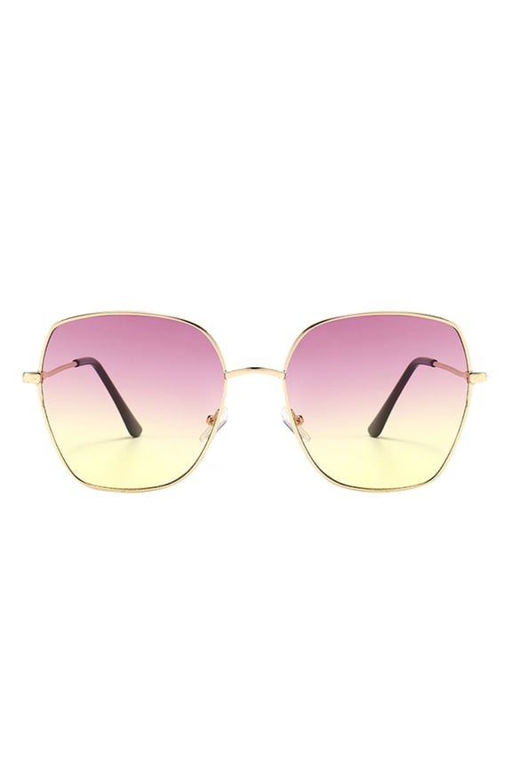 Fashion Women Round Polarized Sunglasses Under $8 Gradient Color Lens UV400 Lightweight Travel Shades with Spring Hinges and Detachable Retainer Cord