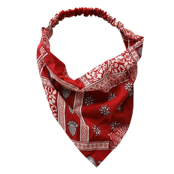 Siminsem Floral Hair Bandanas Head Kerchief for Women Under $5 Triangle Print Hair Scarf with Ties Retro Bandana Head Wrap for Ponytail Neck Boho Cotton Kerchief for Daily Use
