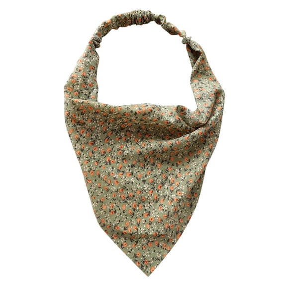Siminsem Floral Hair Bandanas Head Kerchief for Women Under $5 Triangle Print Hair Scarf with Ties Retro Bandana Head Wrap for Ponytail Neck Boho Cotton Kerchief for Daily Use